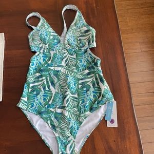 Cupshe palm leaf print one pieces swimsuit